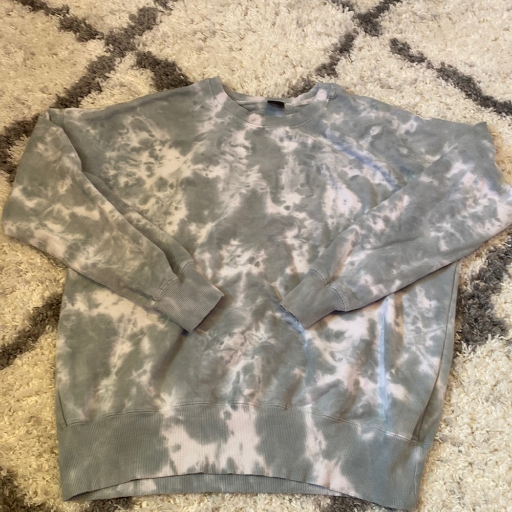 Sage green tie die sweatshirt
